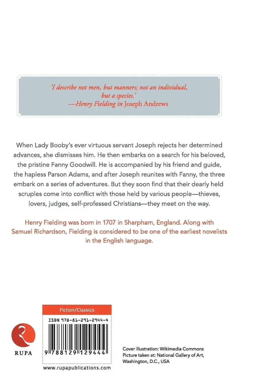 Rückseite: 9788129129444 | Joseph Andrews | Henry Fielding | Taschenbuch | Englisch | 2013