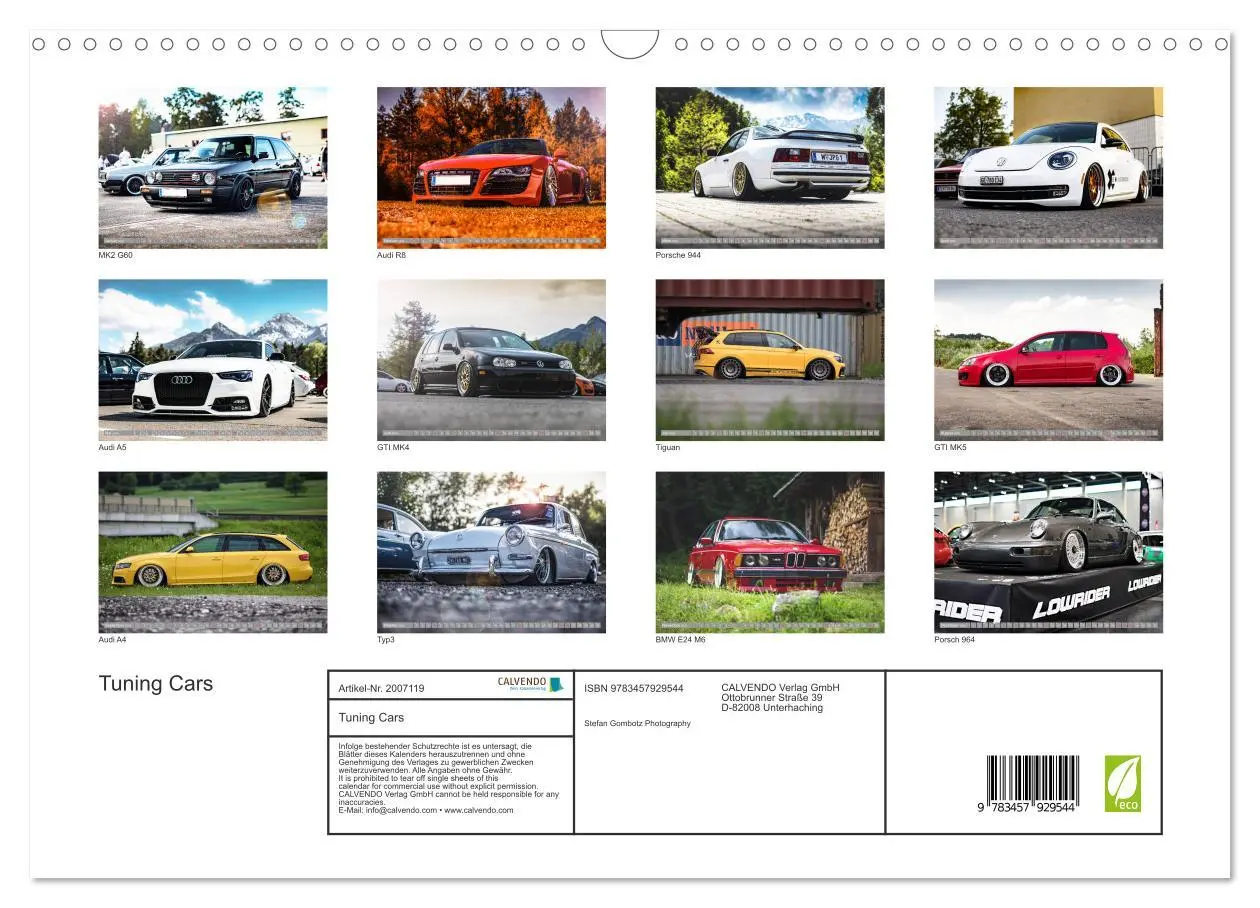 Bild: 9783457929544 | Tuning Cars (Wandkalender 2026 DIN A3 quer), CALVENDO Monatskalender