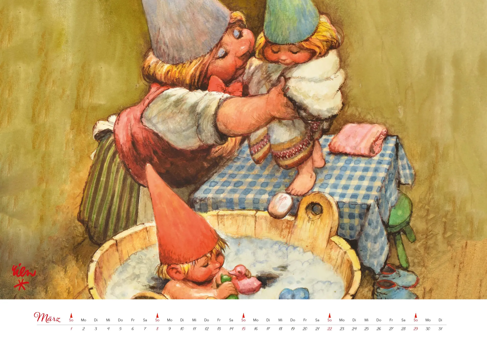 Bild: 9783966649544 | Heinzelmännchen Kalender 2026 | Rien Poortvliet | Kalender | 14 S.