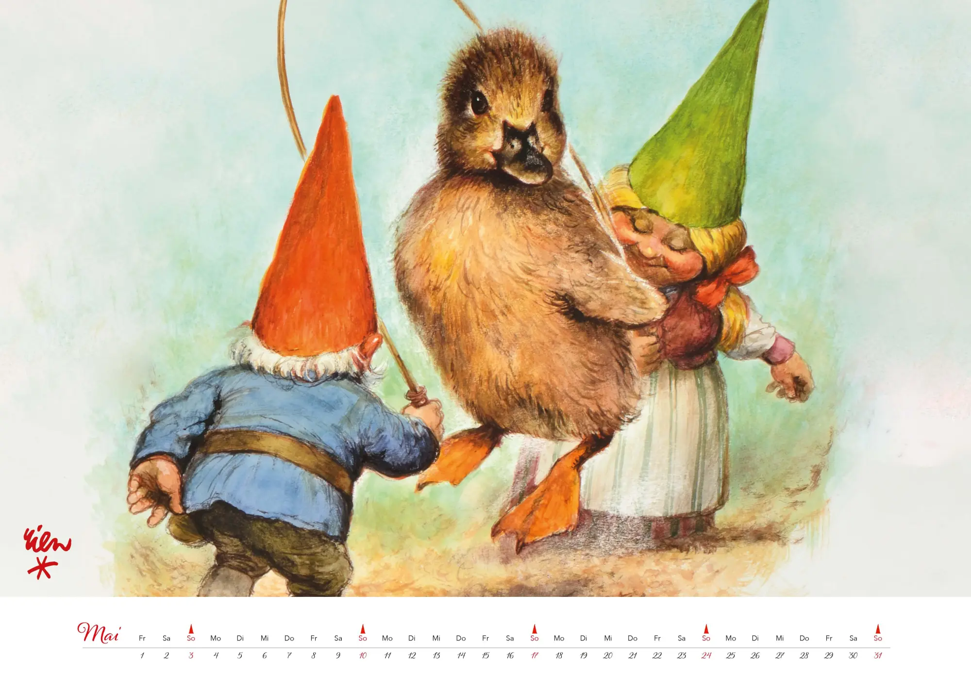 Bild: 9783966649544 | Heinzelmännchen Kalender 2026 | Rien Poortvliet | Kalender | 14 S.