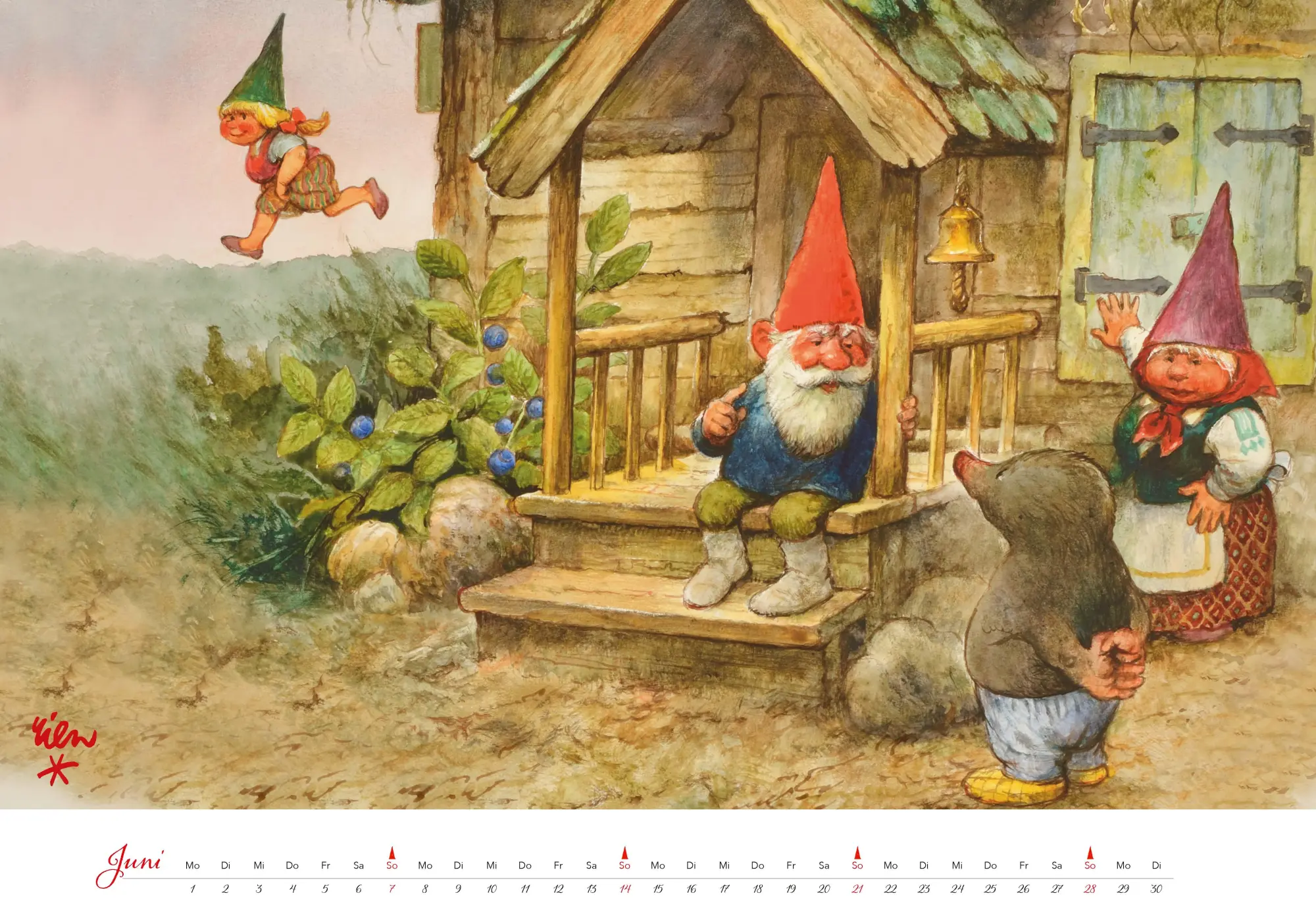 Bild: 9783966649544 | Heinzelmännchen Kalender 2026 | Rien Poortvliet | Kalender | 14 S.