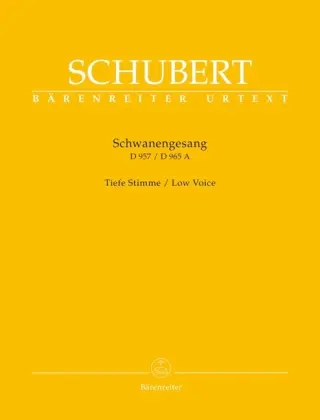 Cover: 9790006529544 | Schwanengesang D 957 / D 965 A, Gesang und Klavier, tief | Schubert