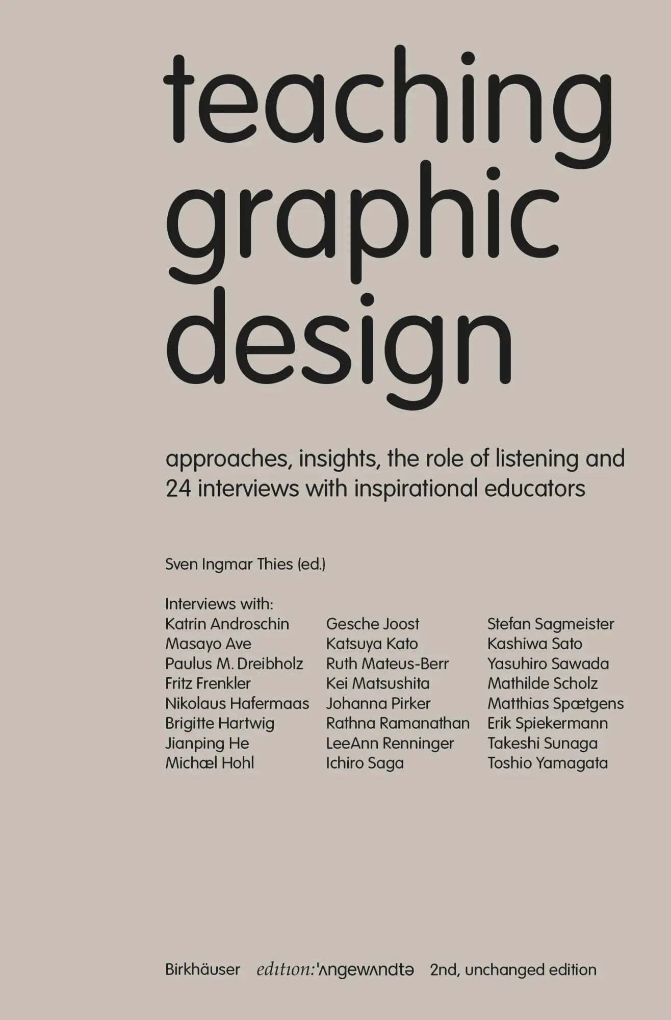 Cover: 9783035629644 | Teaching Graphic Design | Sven Ingmar Thies | Taschenbuch | 288 S.