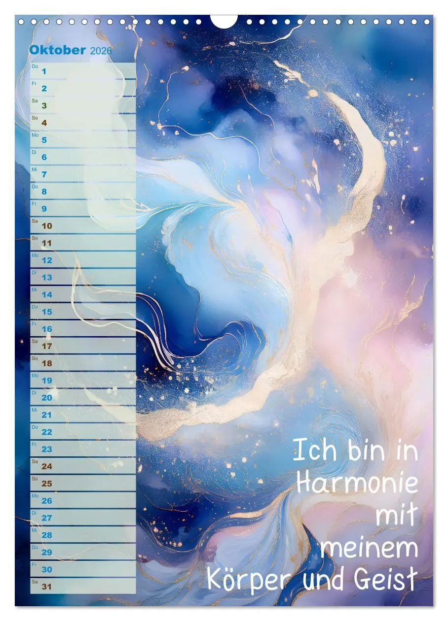 Bild: 9783516249644 | Der feminine Affirmationskalender (Wandkalender 2026 DIN A3 hoch),...