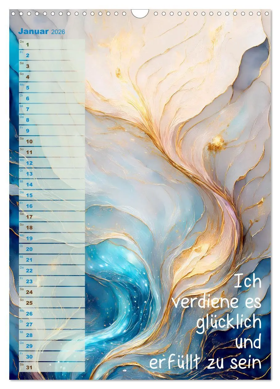 Bild: 9783516249644 | Der feminine Affirmationskalender (Wandkalender 2026 DIN A3 hoch),...