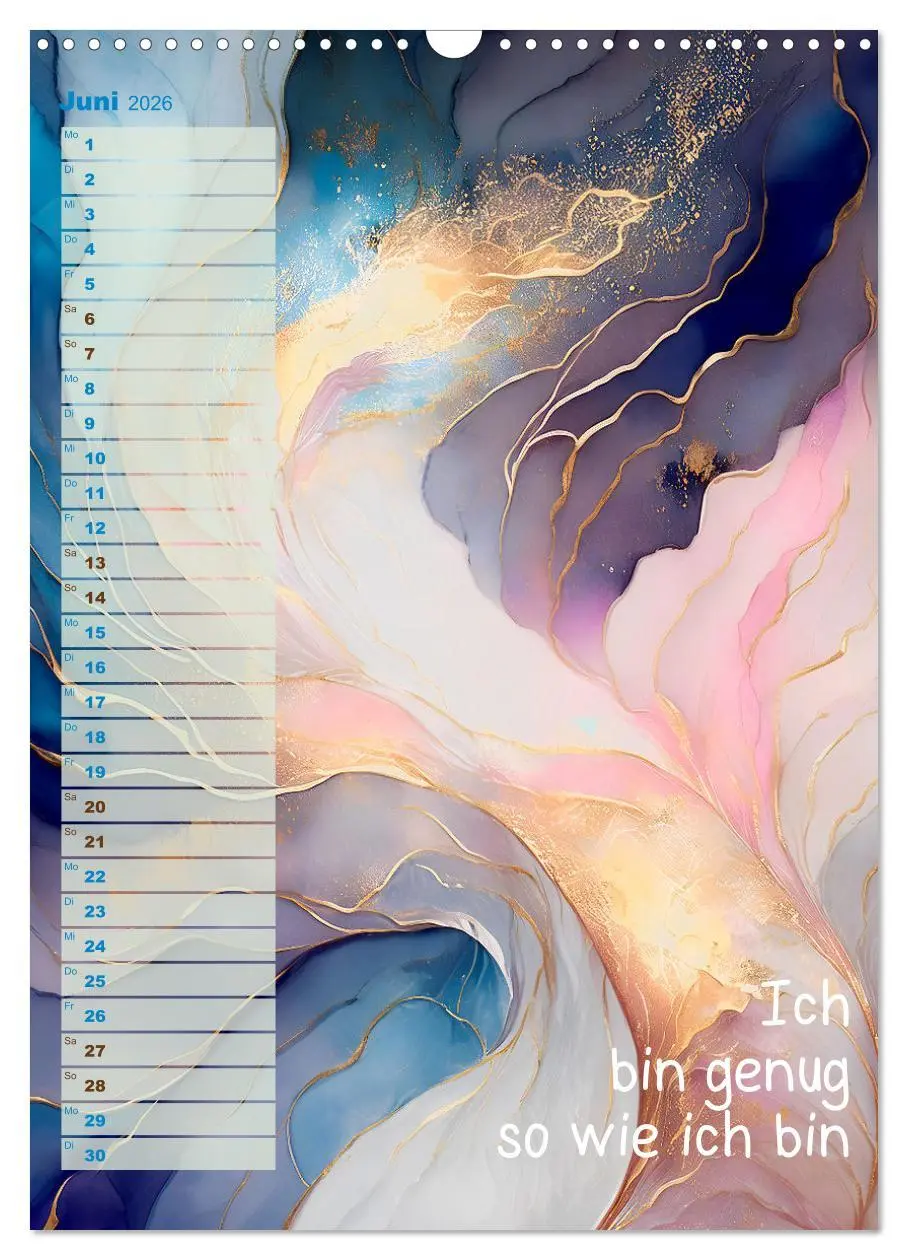 Bild: 9783516249644 | Der feminine Affirmationskalender (Wandkalender 2026 DIN A3 hoch),...