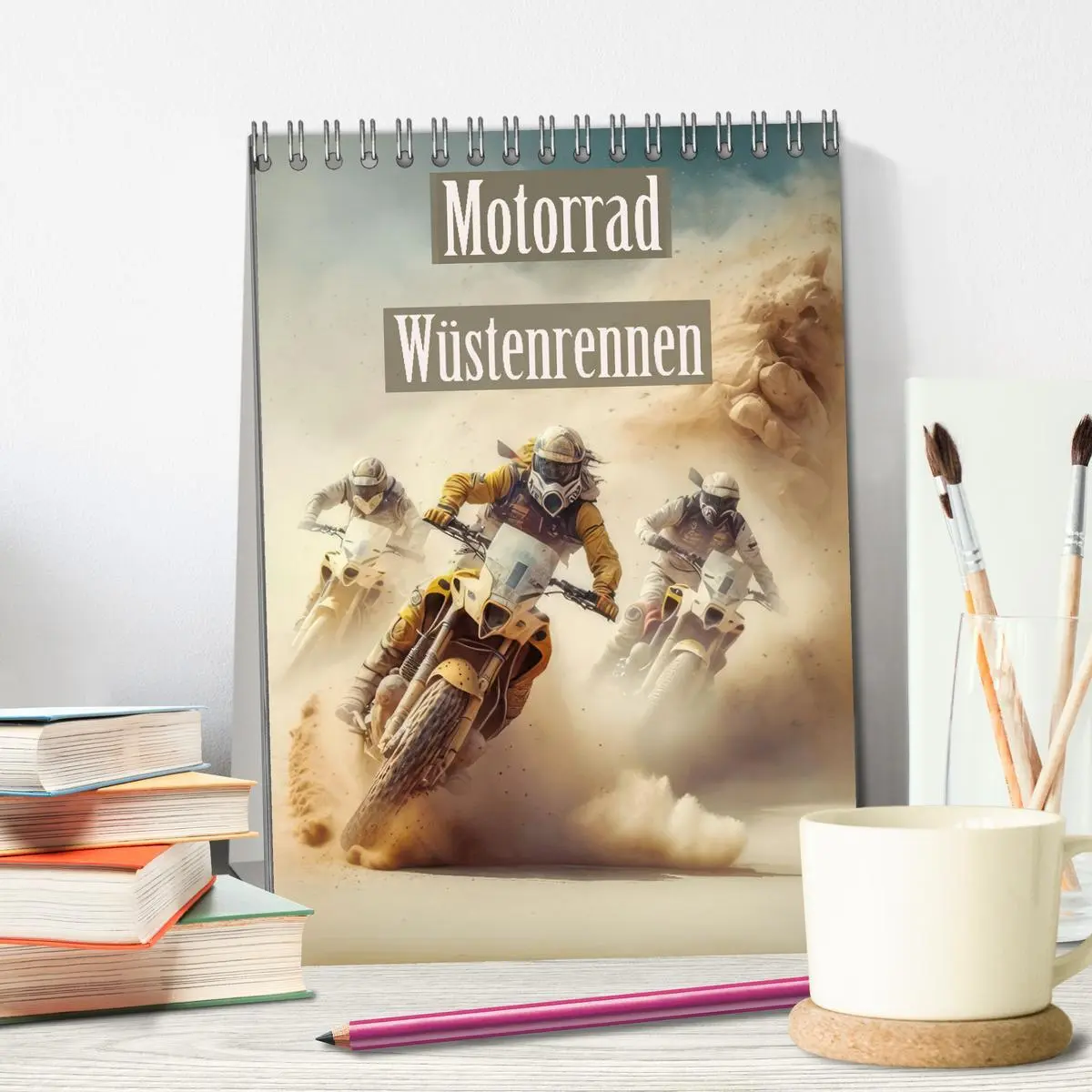 Bild: 9783516319644 | Motorrad Wüstenrennen (Tischkalender 2026 DIN A5 hoch), CALVENDO...