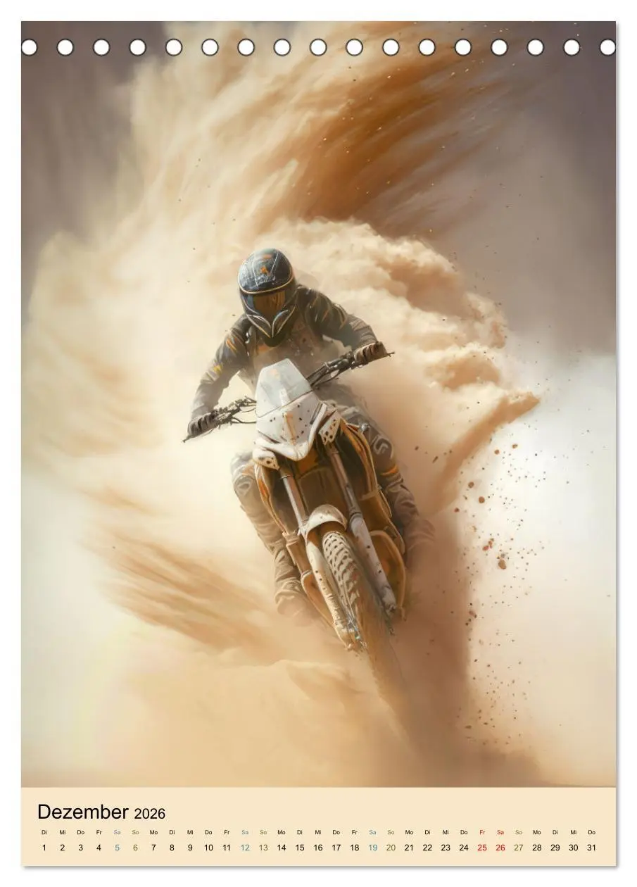 Bild: 9783516319644 | Motorrad Wüstenrennen (Tischkalender 2026 DIN A5 hoch), CALVENDO...