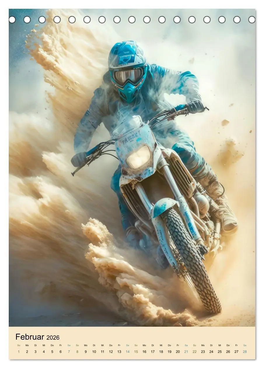 Bild: 9783516319644 | Motorrad Wüstenrennen (Tischkalender 2026 DIN A5 hoch), CALVENDO...