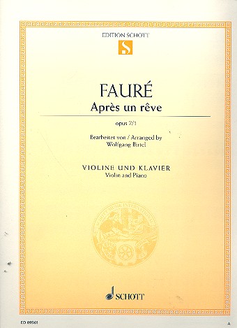 Cover: 9790001189644 | Après un rêve op.7,1 für Violine und Klavier | Gabriel Urbain Fauré