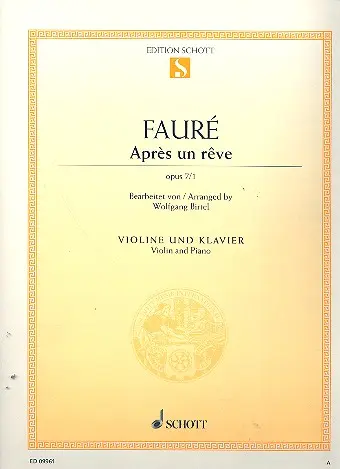Cover: 9790001189644 | Après un rêve op.7,1 für Violine und Klavier | Gabriel Urbain Fauré