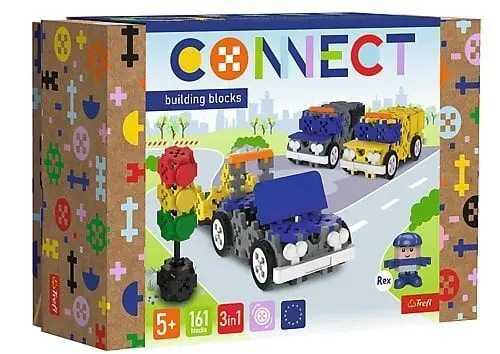 Cover: 5900511619744 | CONNECT M - Rettungswagen / Polizeiauto 161 Teile + Anleitung | 61974