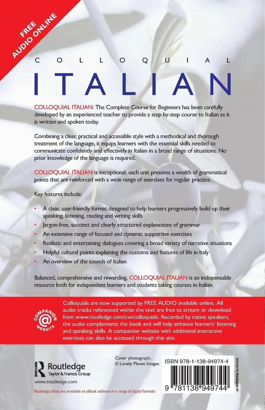 Rückseite: 9781138949744 | Colloquial Italian | The Complete Course for Beginners | Lymbery