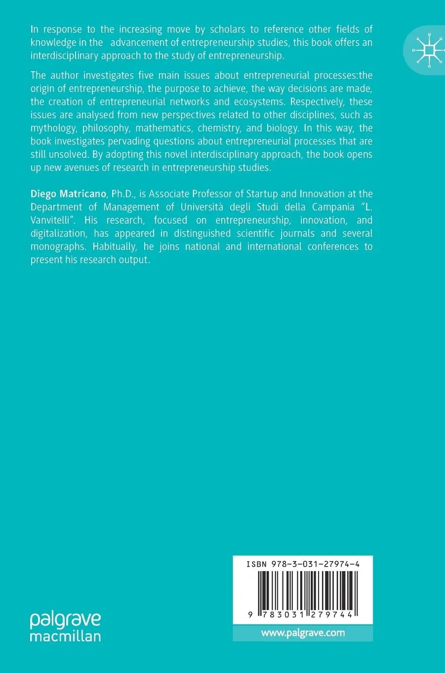 Rückseite: 9783031279744 | Interdisciplinarity in Entrepreneurship | Diego Matricano | Buch | xx