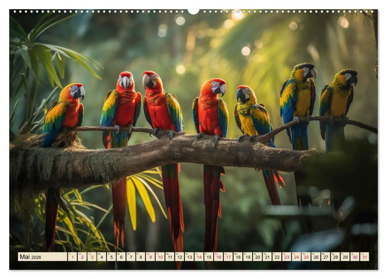 Bild: 9783457529744 | Papageien - Ara (hochwertiger Premium Wandkalender 2026 DIN A2...