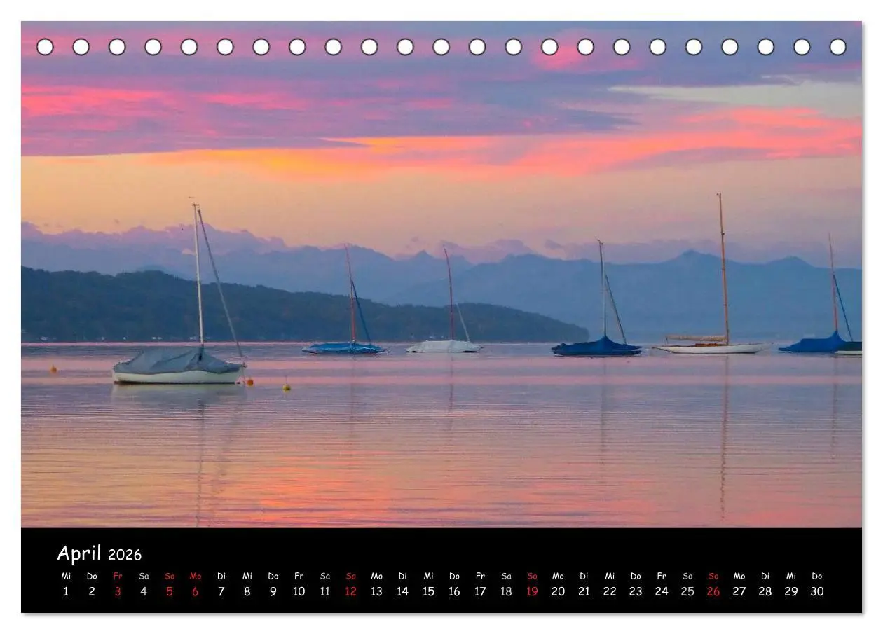 Bild: 9783516169744 | Starnberger See - Silent Moments (Tischkalender 2026 DIN A5 quer),...