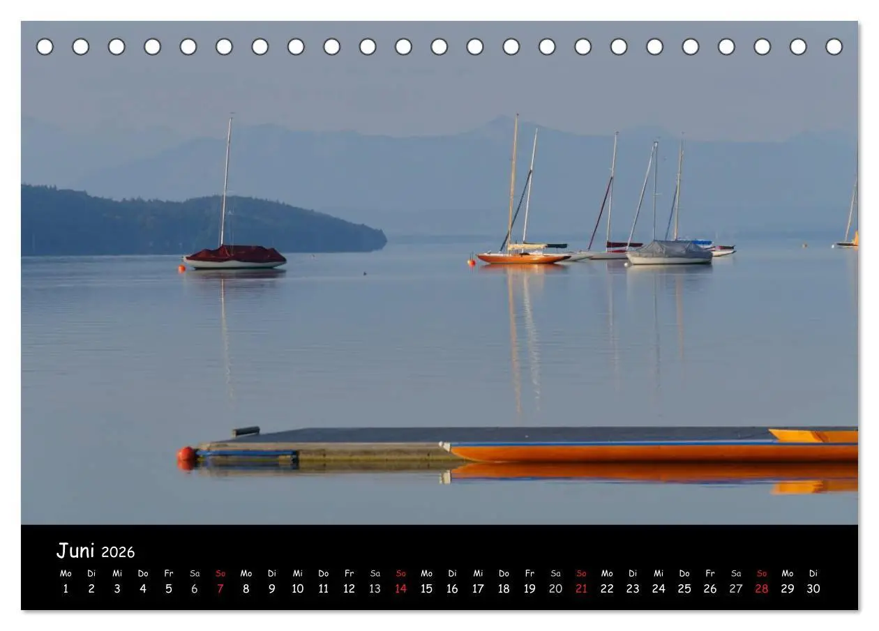 Bild: 9783516169744 | Starnberger See - Silent Moments (Tischkalender 2026 DIN A5 quer),...