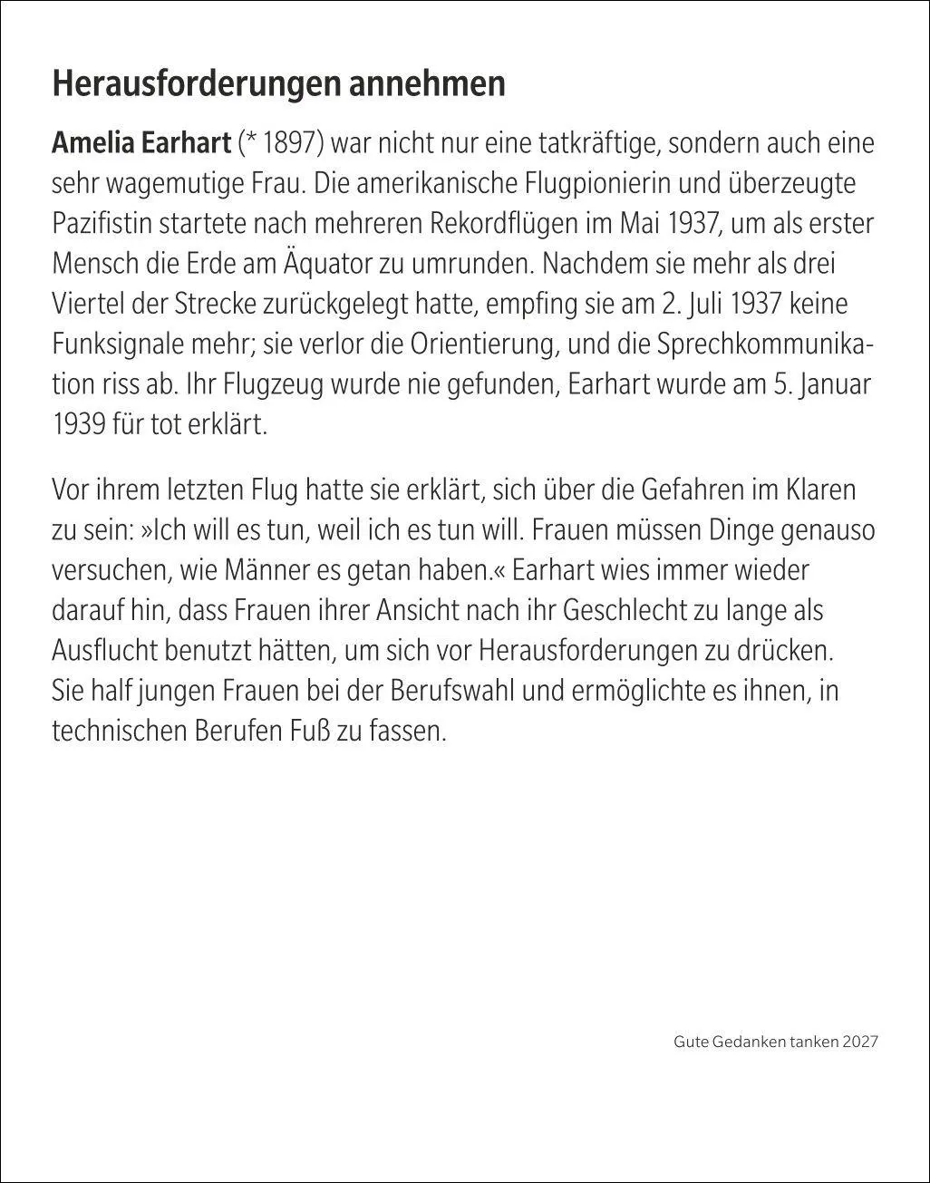 Bild: 9783840039744 | Gute Gedanken tanken Tagesabreißkalender 2027 - Denkanstöße für das...