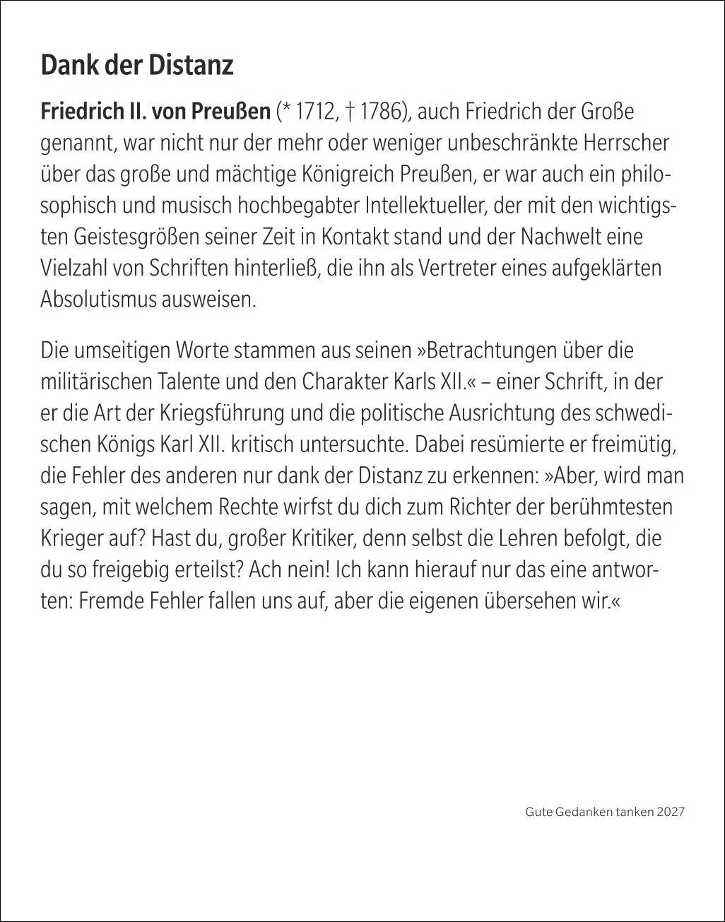 Bild: 9783840039744 | Gute Gedanken tanken Tagesabreißkalender 2027 - Denkanstöße für das...
