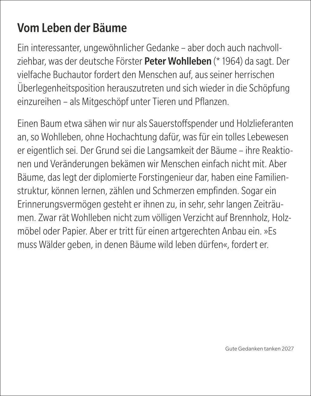 Bild: 9783840039744 | Gute Gedanken tanken Tagesabreißkalender 2027 - Denkanstöße für das...