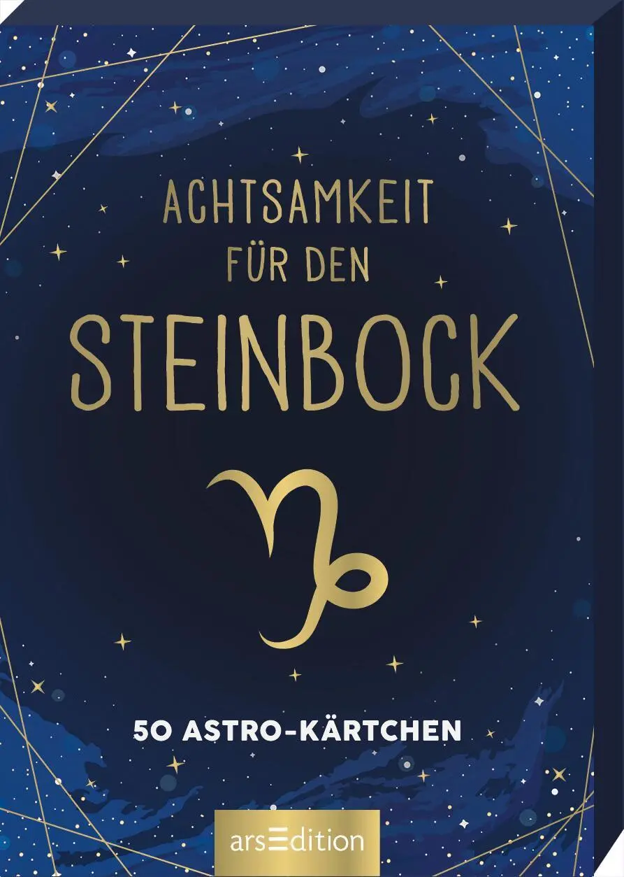 Cover: 9783845849744 | Achtsamkeit für den Steinbock | 50 Astro-Kärtchen | Taschenbuch | 2022