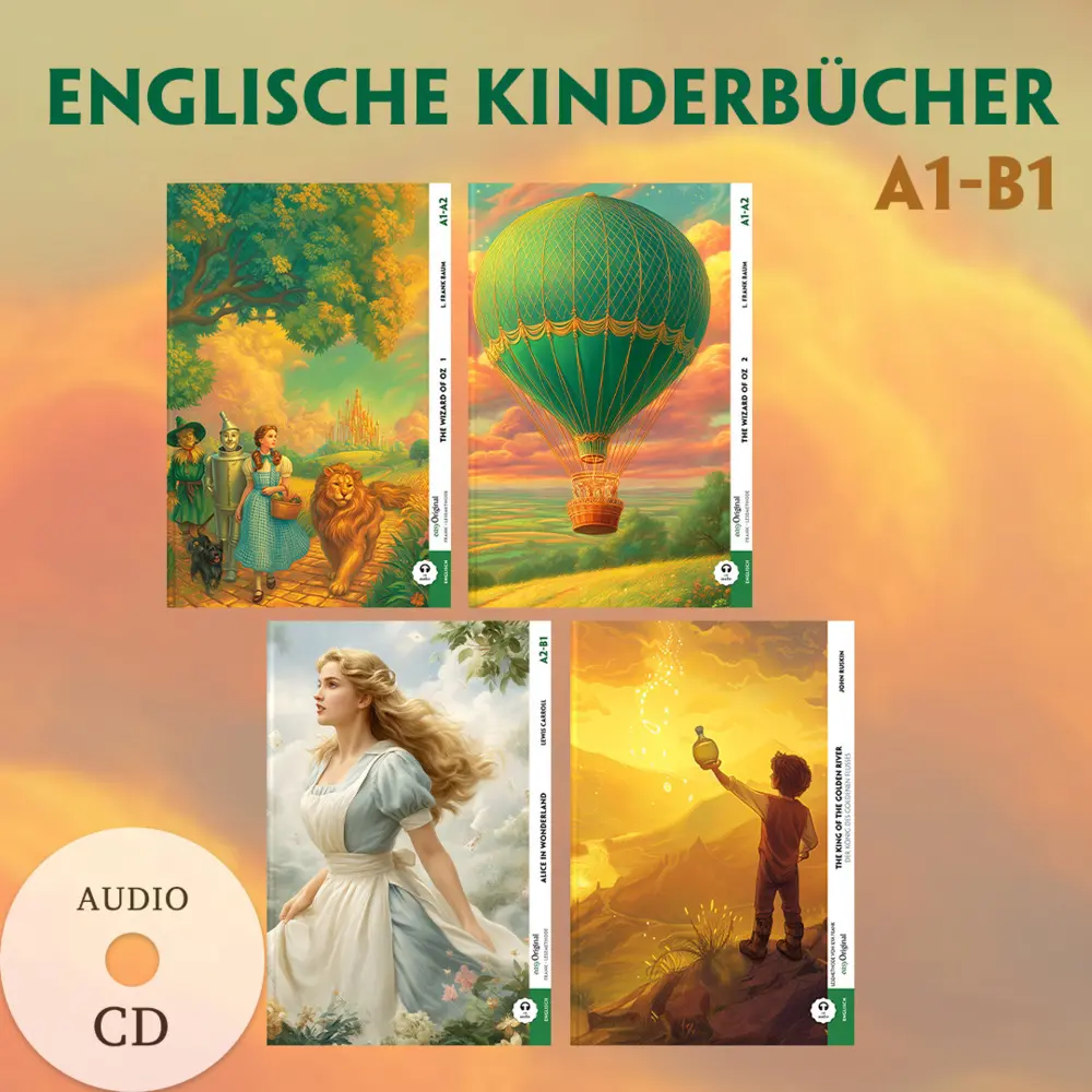 Cover: 9783991689744 | Englische Kinderbücher A1-B1 (4 Bücher + 4 Audio-CDs), m. 1...