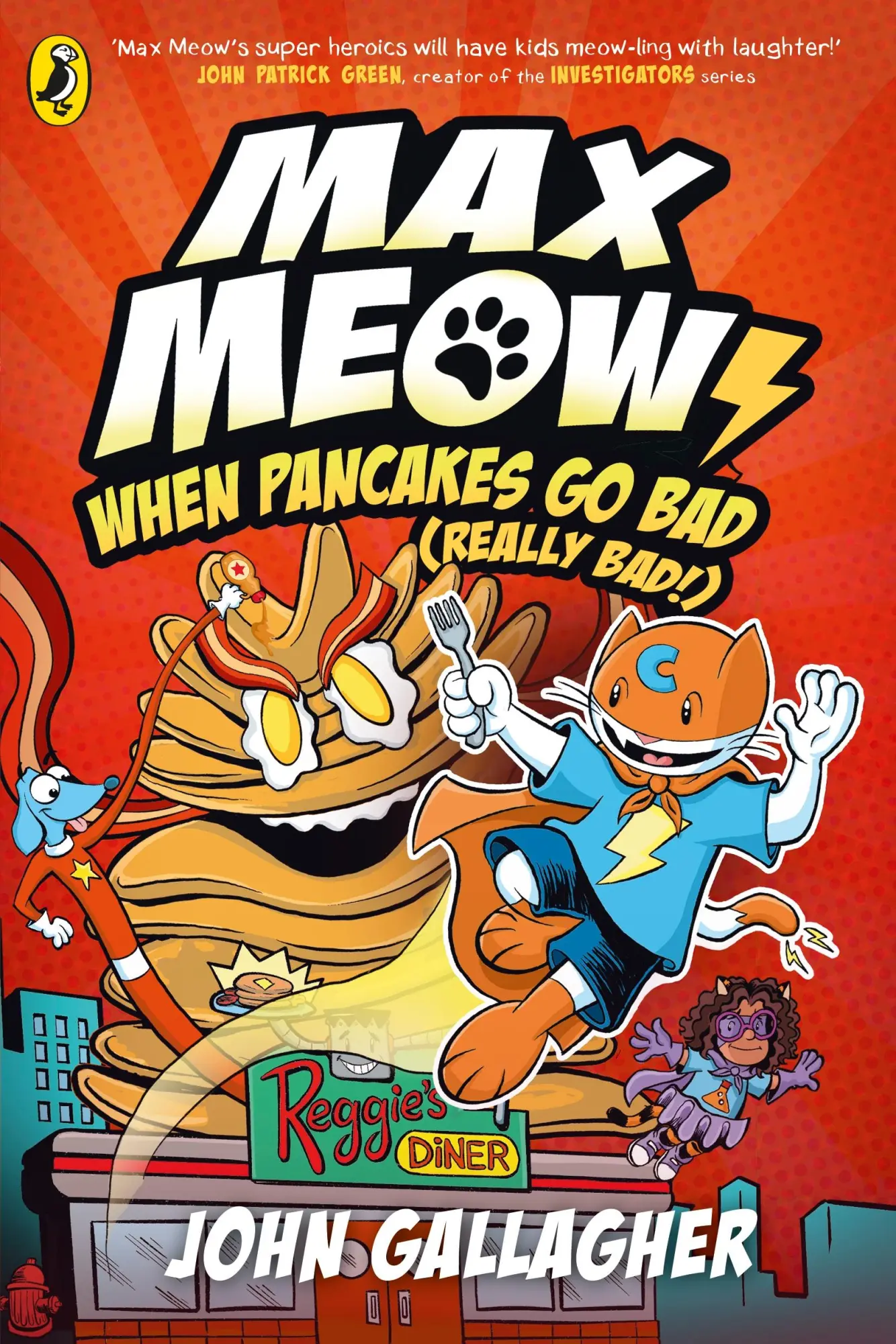 Cover: 9780241759844 | Max Meow Book 6: When Pancakes Go Bad (Really Bad!) | John Gallagher