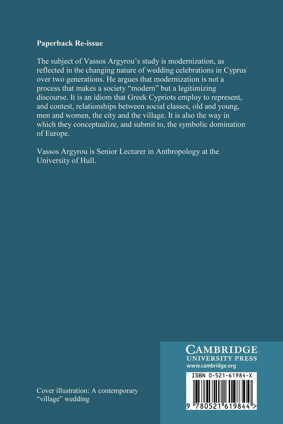 Rückseite: 9780521619844 | Tradition and Modernity in the Mediterranean | Vassos Argyrou (u. a.)