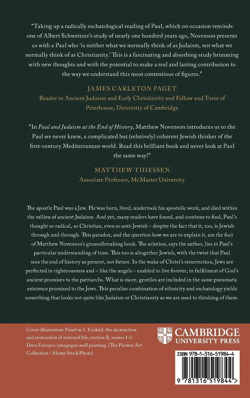 Rückseite: 9781316519844 | Paul and Judaism at the End of History | Matthew V. Novenson | Buch