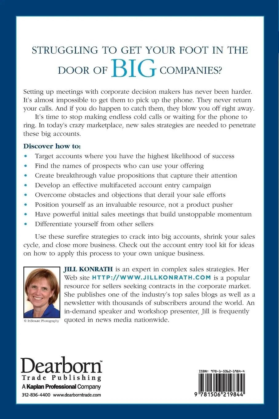 Rückseite: 9781506219844 | Selling to Big Companies | Jill Konrath | Taschenbuch | Englisch