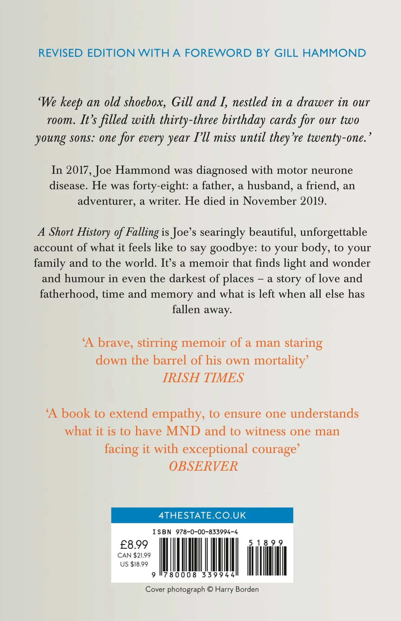 Rückseite: 9780008339944 | A Short History of Falling | Joe Hammond | Taschenbuch | Englisch