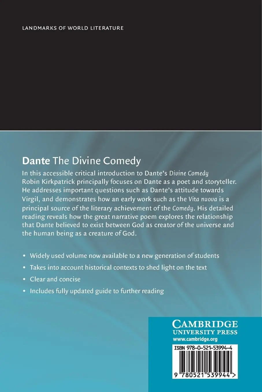 Rückseite: 9780521539944 | Dante | The Divine Comedy 2ed | Robin Kirkpatrick | Taschenbuch | 2004
