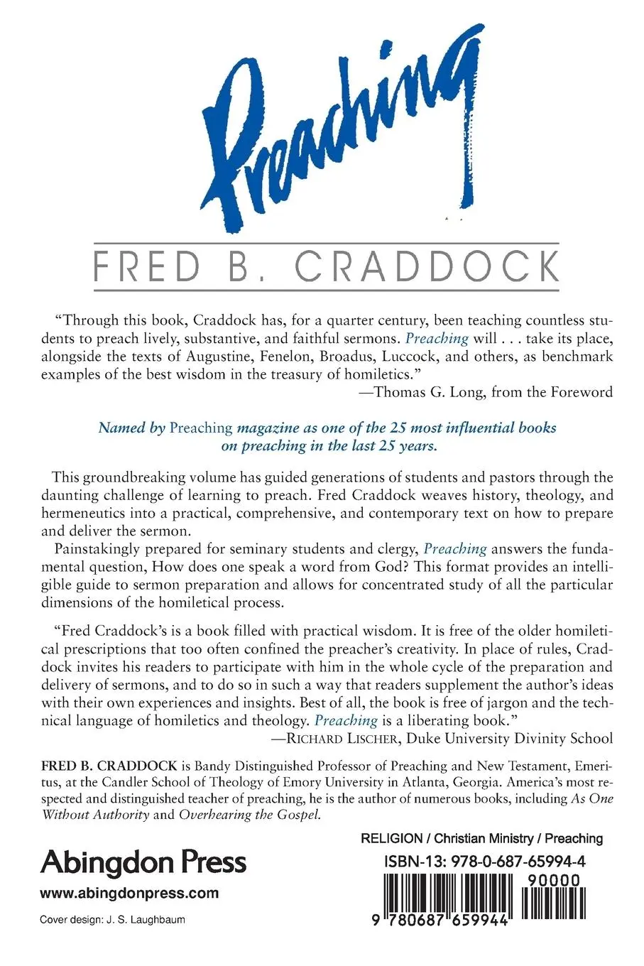 Rückseite: 9780687659944 | Preaching | Fred B. Craddock | Taschenbuch | Kartoniert / Broschiert