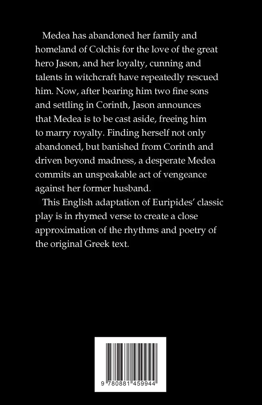 Rückseite: 9780881459944 | Medea | Euripides | Taschenbuch | Englisch | 2023 | EAN 9780881459944