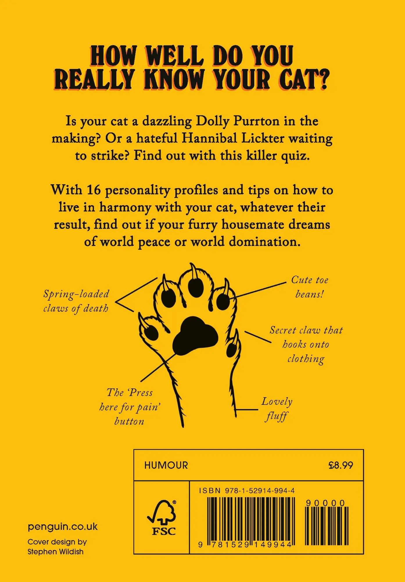 Rückseite: 9781529149944 | Is Your Cat A Psychopath? | Stephen Wildish | Buch | 128 S. | Englisch