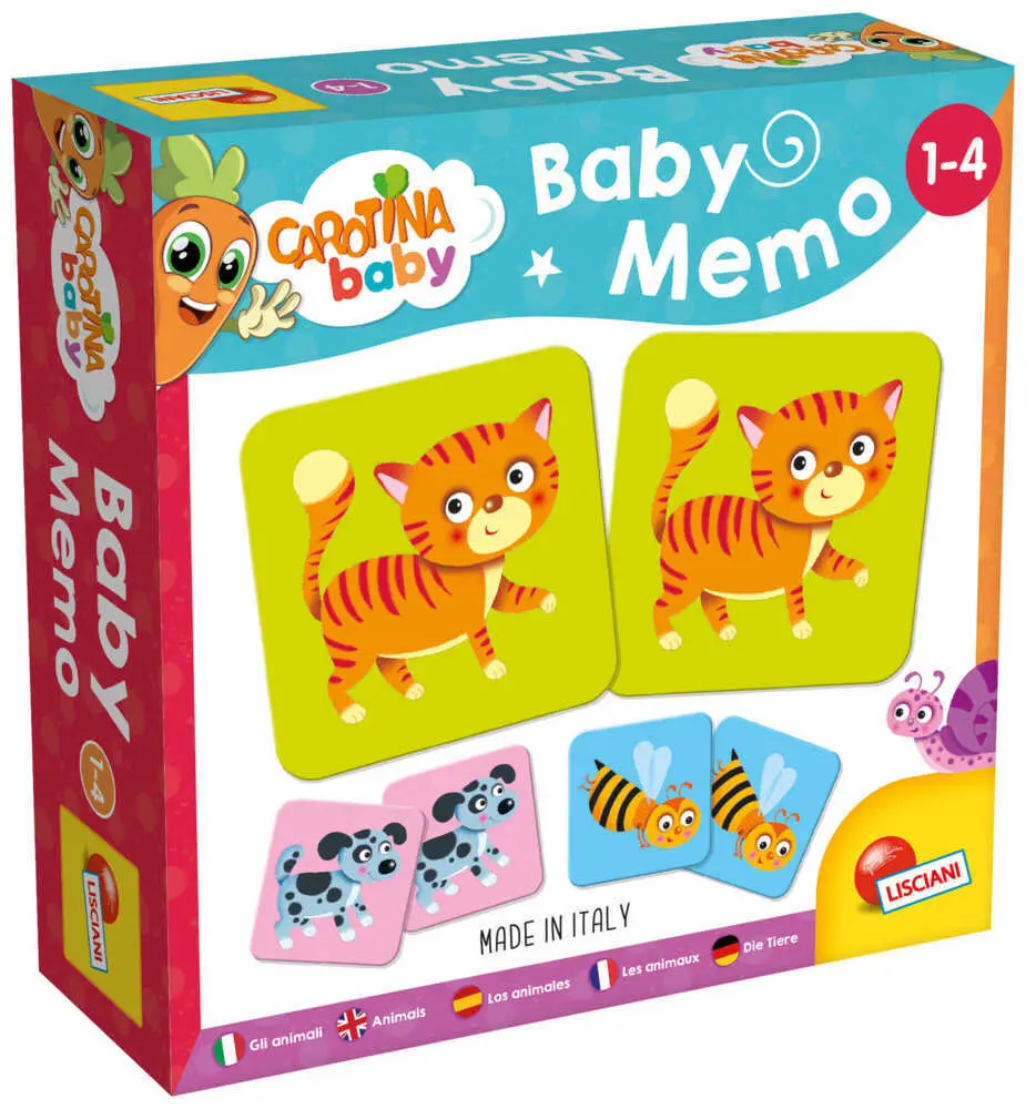 Bild: 8008324080045 | CAROTINA BABY MEMO Tiere | Spiel | Kartonschachtel | 80045 | Deutsch