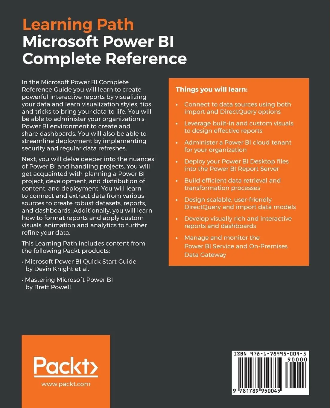 Rückseite: 9781789950045 | Microsoft Power BI Complete Reference | Devin Knight (u. a.) | Buch