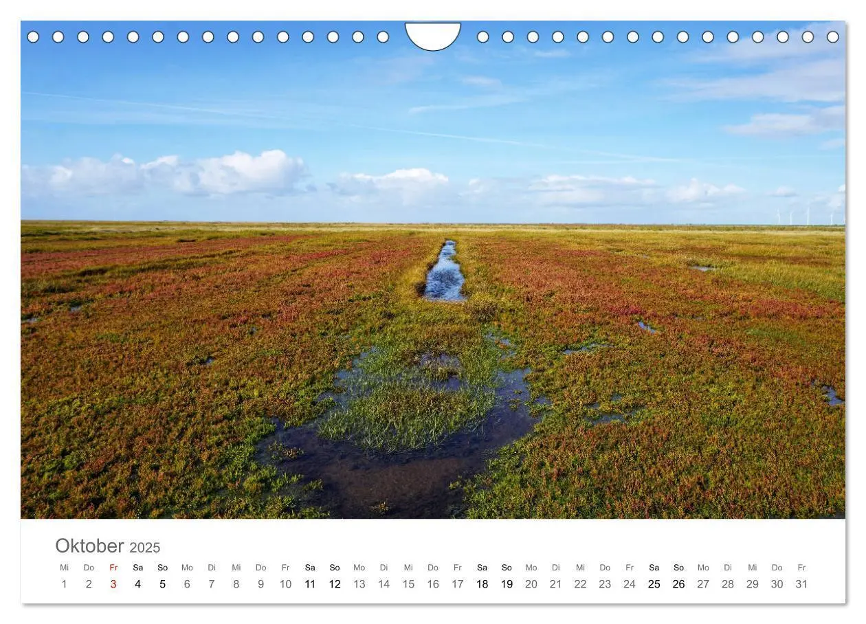 Bild: 9783435220045 | Nordfriesland (Wandkalender 2025 DIN A4 quer), CALVENDO Monatskalender