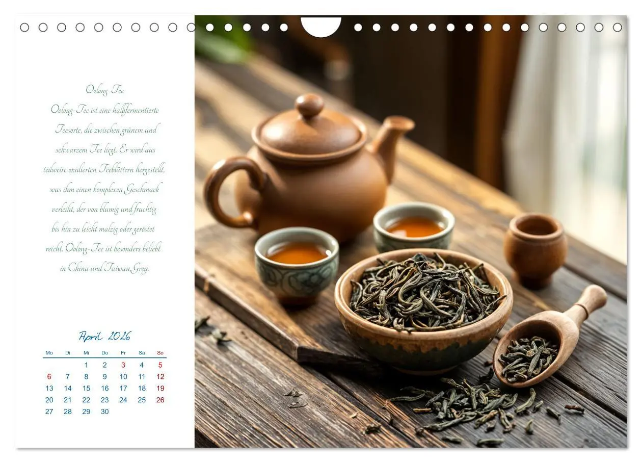 Bild: 9783457310045 | Ein Jahr in Tassen - Die Welt des Tees (Wandkalender 2026 DIN A4...