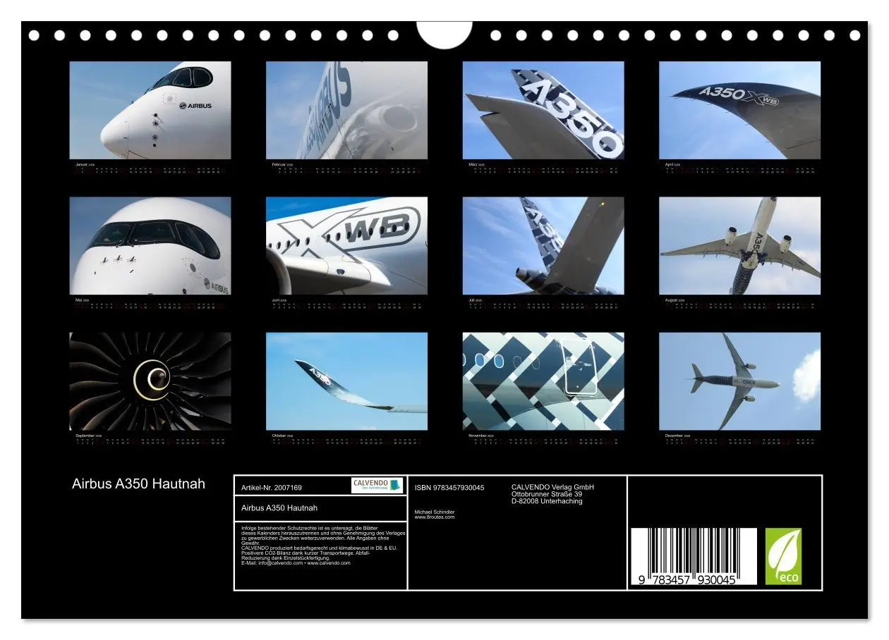 Bild: 9783457930045 | Airbus A350 Hautnah (Wandkalender 2026 DIN A4 quer), CALVENDO...