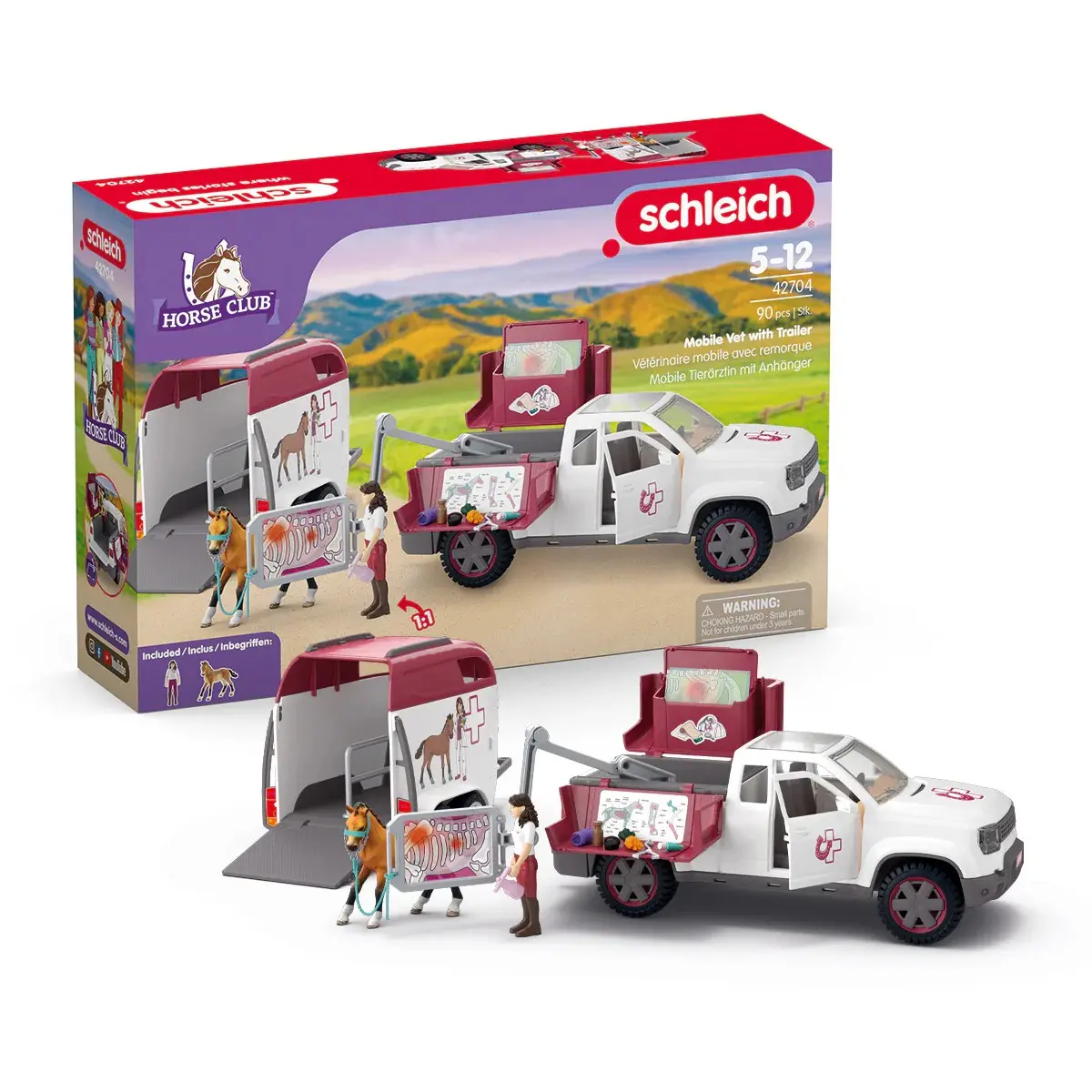 Cover: 4069111000145 | Schleich 42704 - Horse Club, Mobile Tierärztin mit Anhänger, 90...