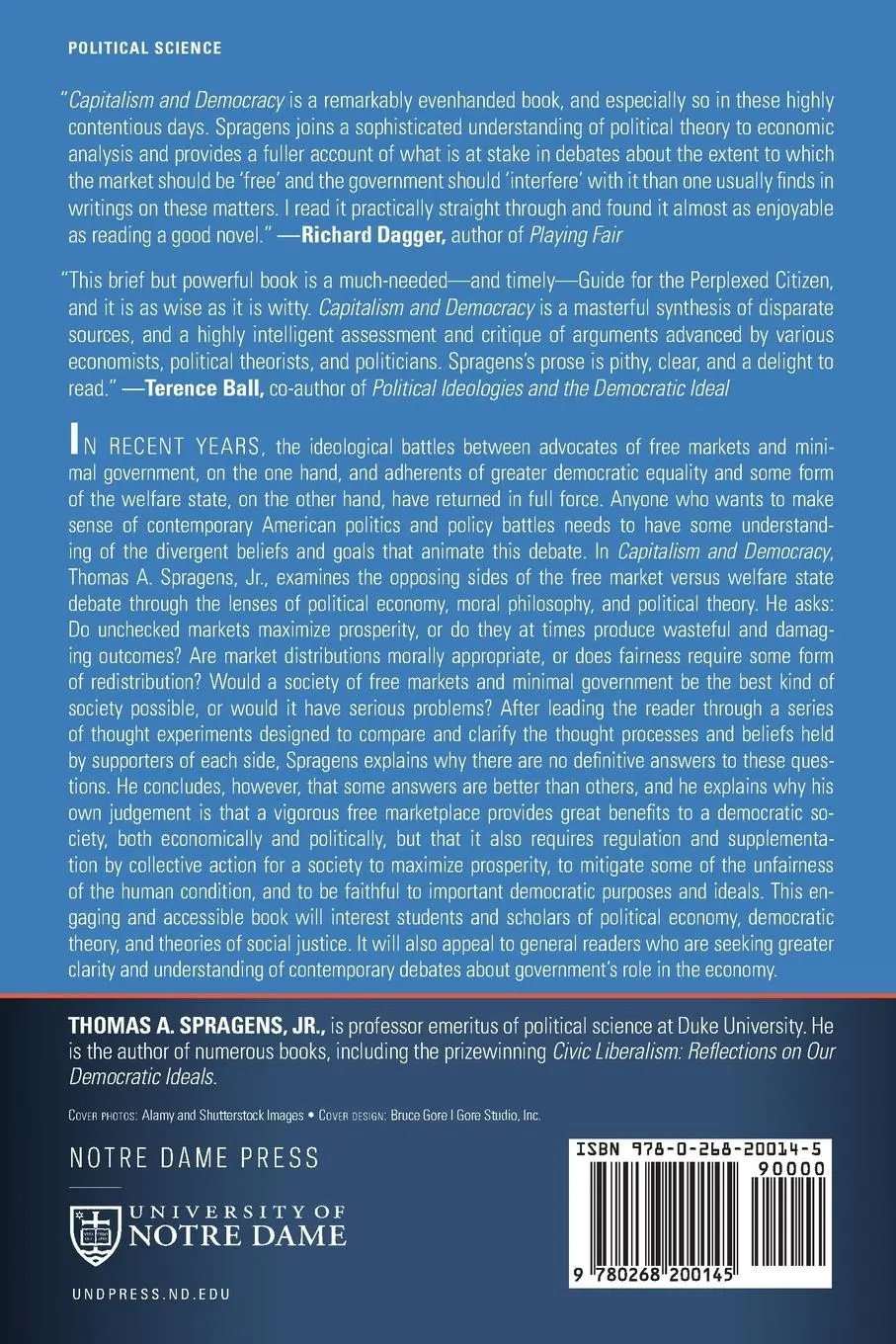 Rückseite: 9780268200145 | Capitalism and Democracy | Prosperity, Justice, and the Good Society