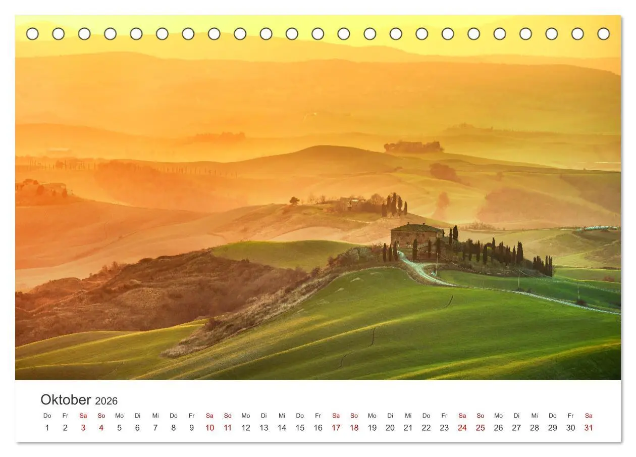 Bild: 9783457540145 | Traumziel Toskana (Tischkalender 2026 DIN A5 quer), CALVENDO...