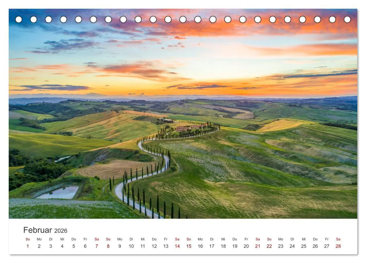 Bild: 9783457540145 | Traumziel Toskana (Tischkalender 2026 DIN A5 quer), CALVENDO...