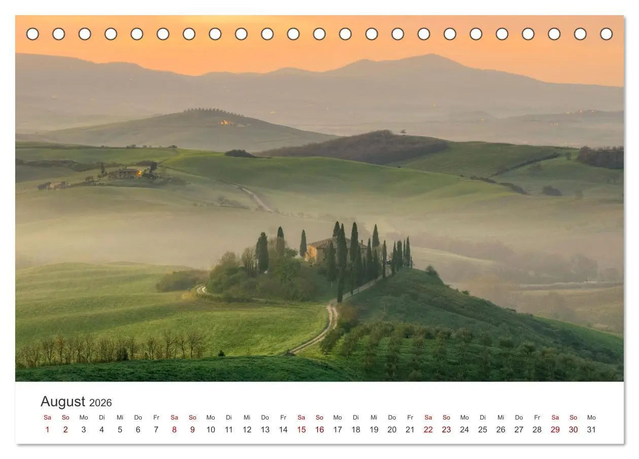 Bild: 9783457540145 | Traumziel Toskana (Tischkalender 2026 DIN A5 quer), CALVENDO...