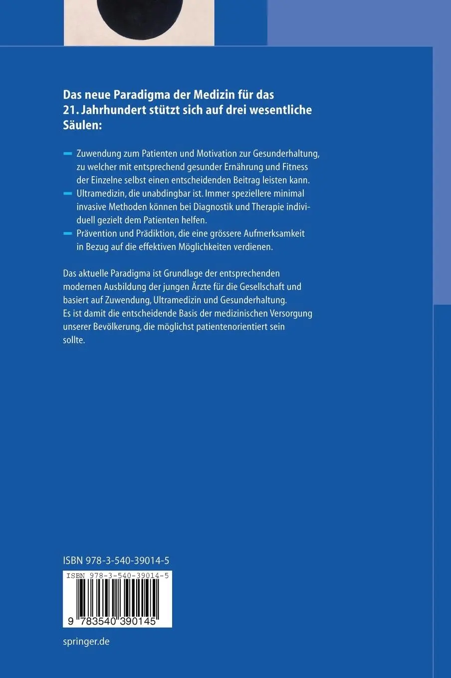 Rückseite: 9783540390145 | Paradigma der Medizin im 21. Jahrhundert | Felix Unger | Buch | xiv