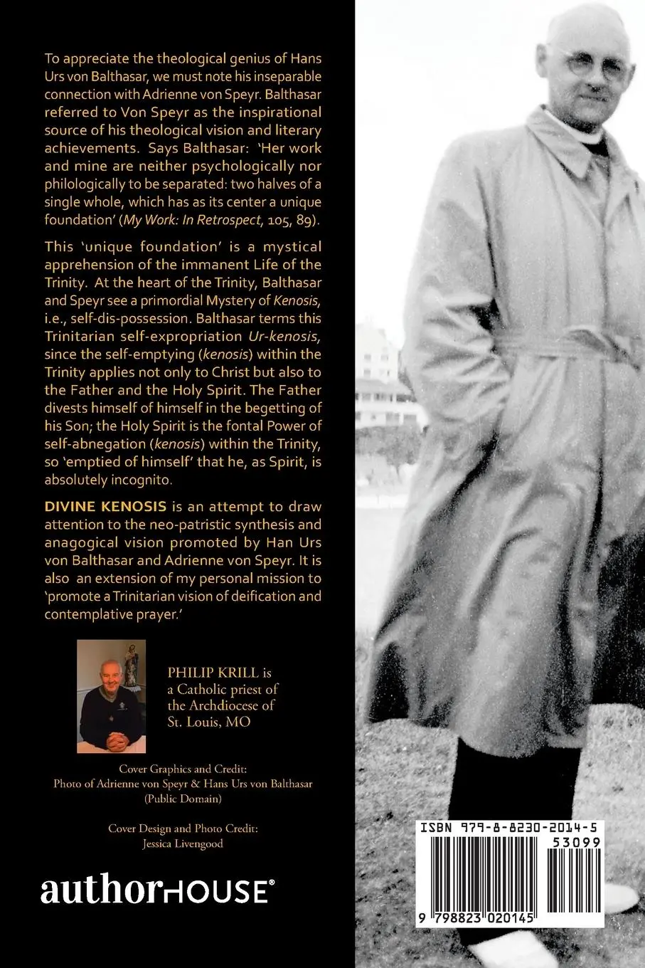 Rückseite: 9798823020145 | Divine Kenosis | Day-by-Day with Hans Urs von Balthasar | Philip Krill