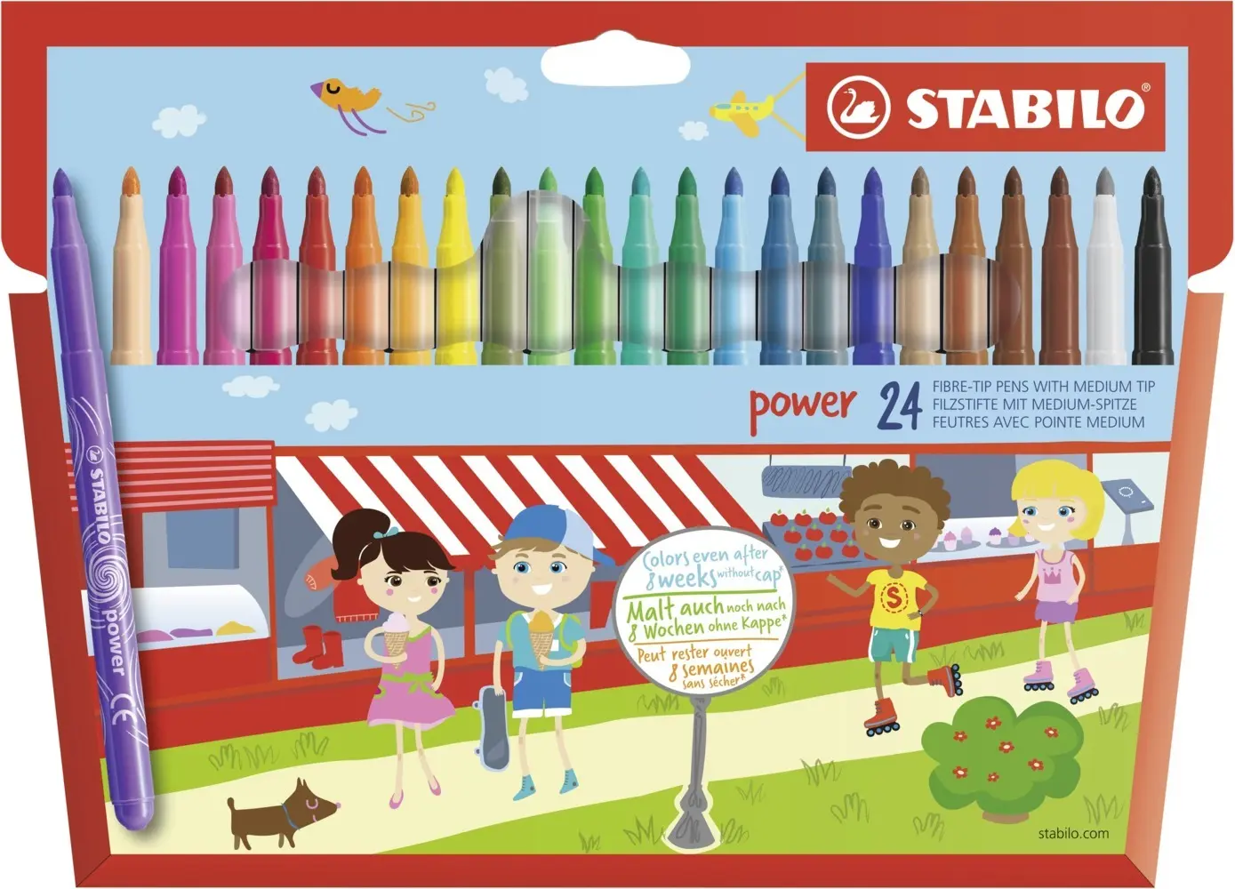 Cover: 3168070280245 | Filzstift - STABILO power - 24er Pack - mit 24 verschiedenen Farben