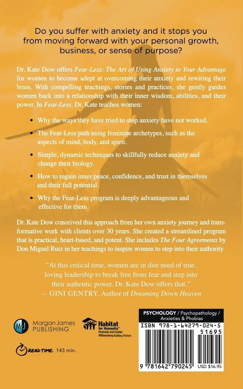 Rückseite: 9781642790245 | Fear-Less | The Art of Using Your Anxiety to Your Advantage | Kate Dow
