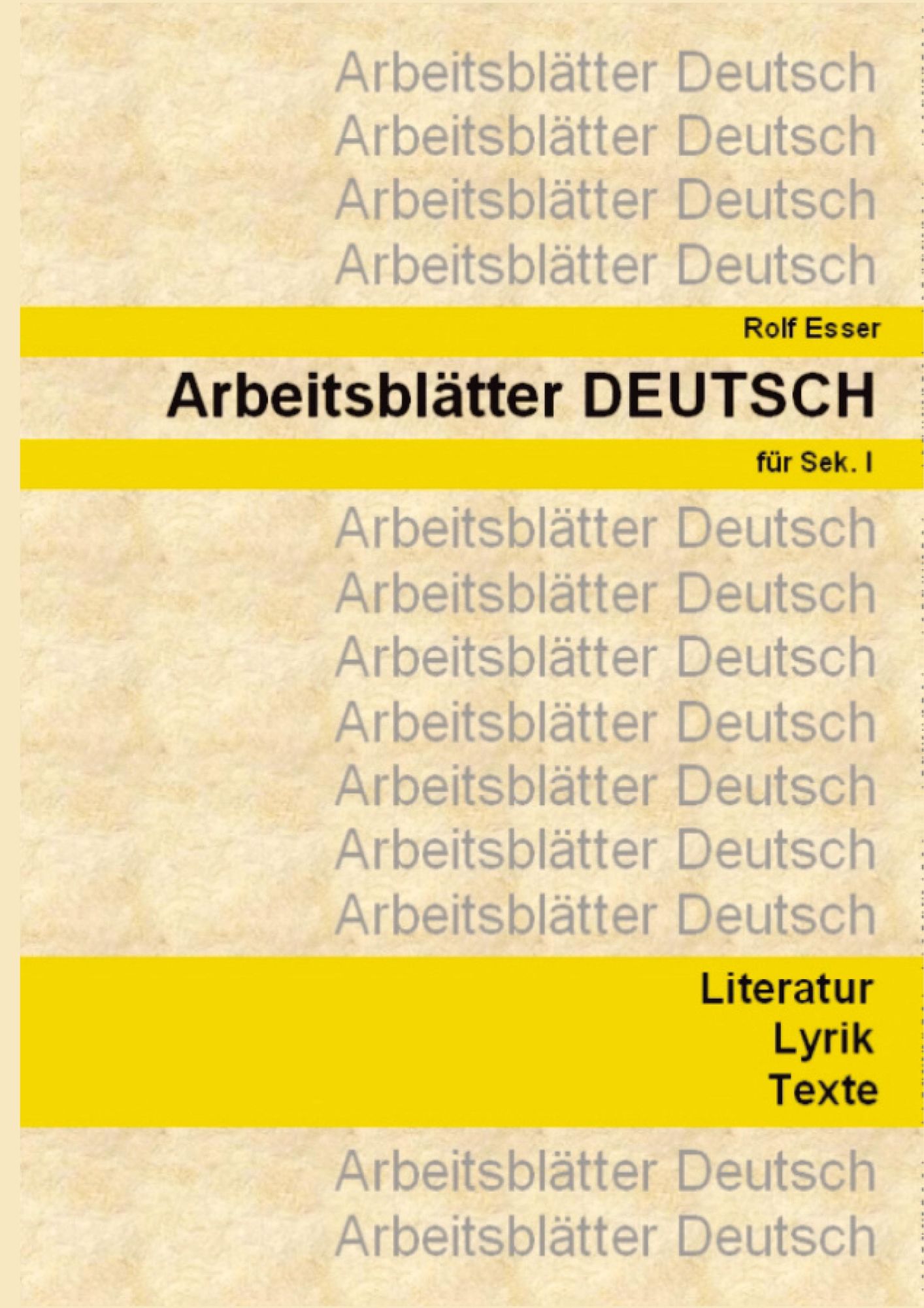 Cover: 9783347710245 | Arbeitsblätter DEUTSCH | Rolf Esser | Taschenbuch | Paperback | 92 S.